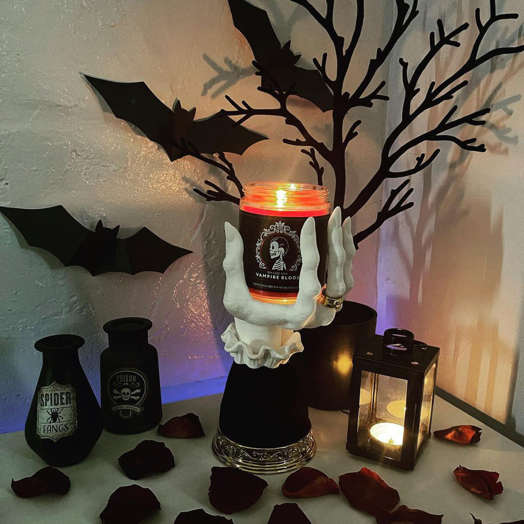 Halloween Palm Tray Candle Holder Halloween Witch Palm Candle Holder Decoration Home Decor