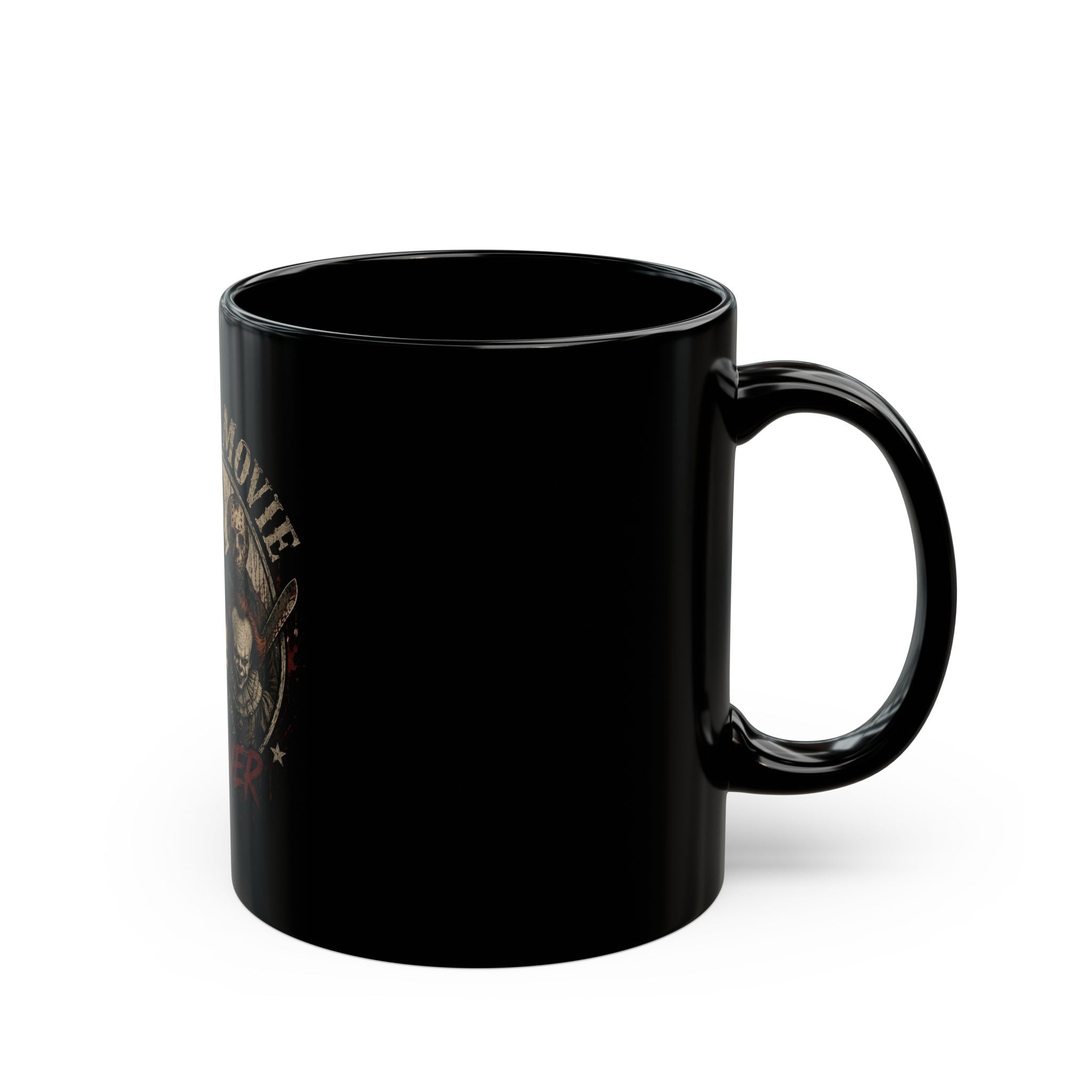 Horror Movie Forever Black Mug — Retro Slasher Villains Coffee Cup (11oz/15oz)