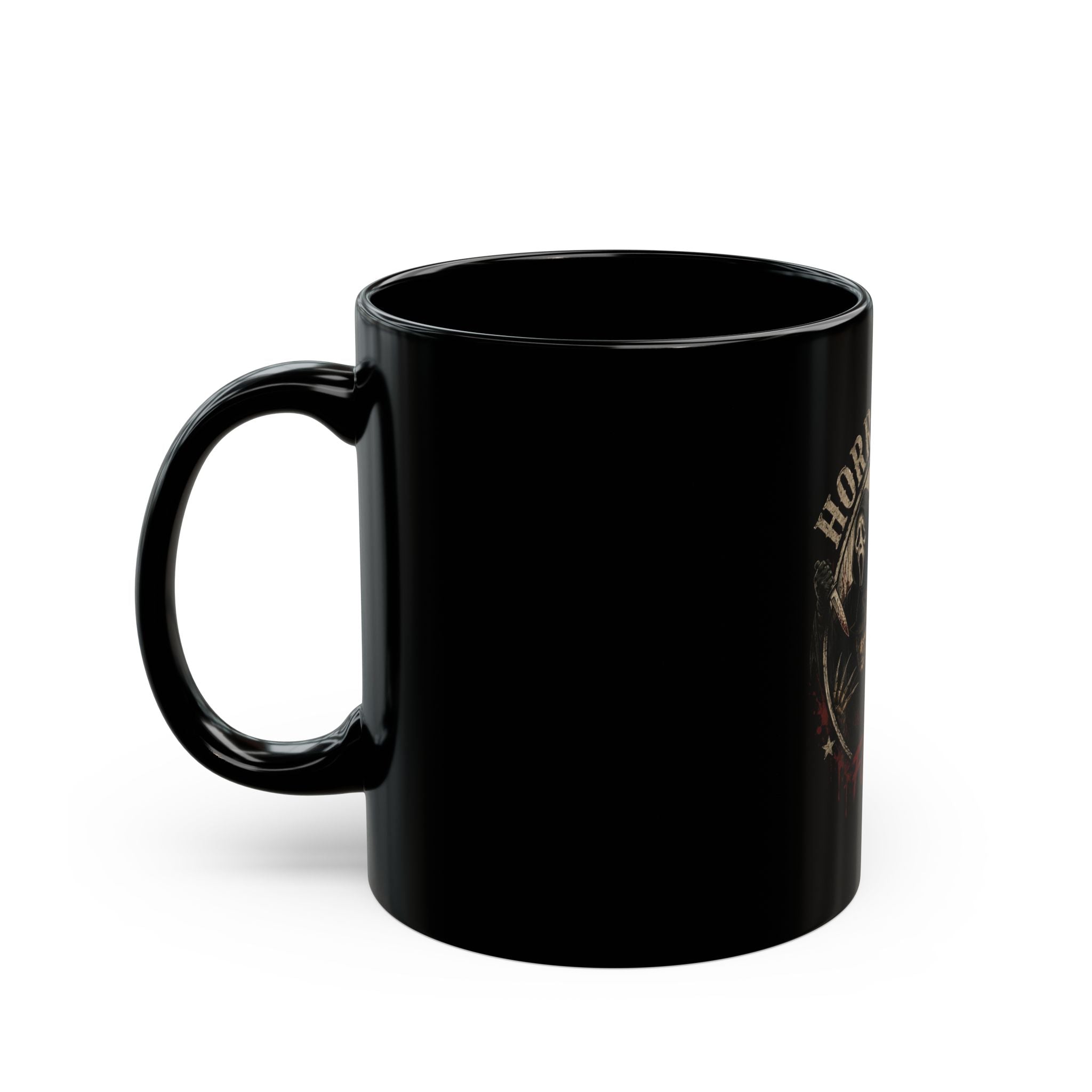 Horror Movie Forever Black Mug — Retro Slasher Villains Coffee Cup (11oz/15oz)