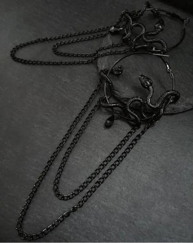 Snake Hoop Earrings