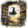Watercolor Witch Fabric Panel 7